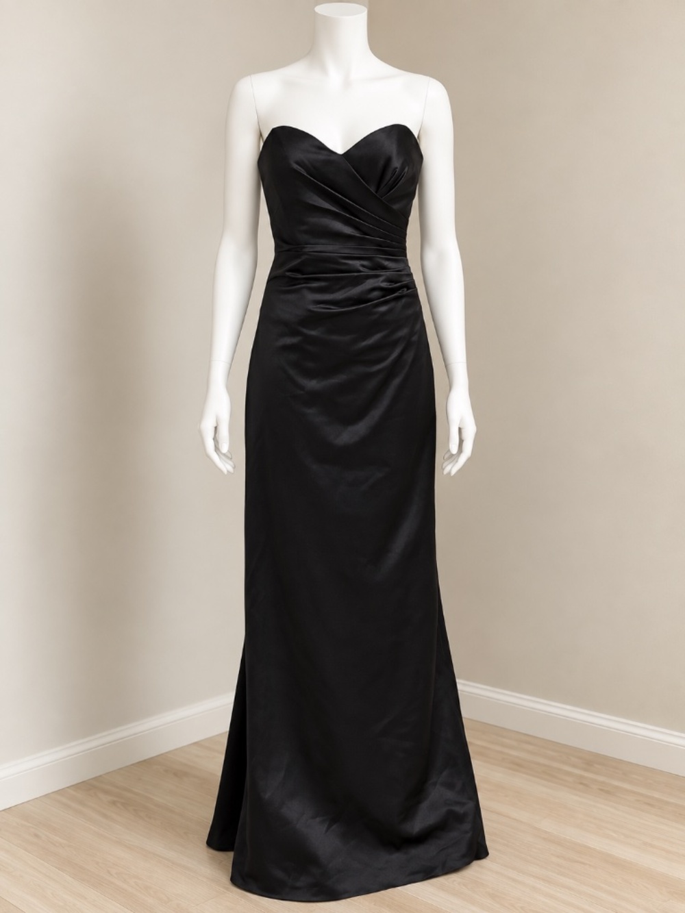 Impression Bridal Women's Black Strapless Full Length Formal Gown Size 8